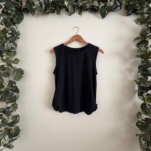 All In Motion Athletic Sleeveless Waist Twist Tie Tank Top Black Women’s Size S